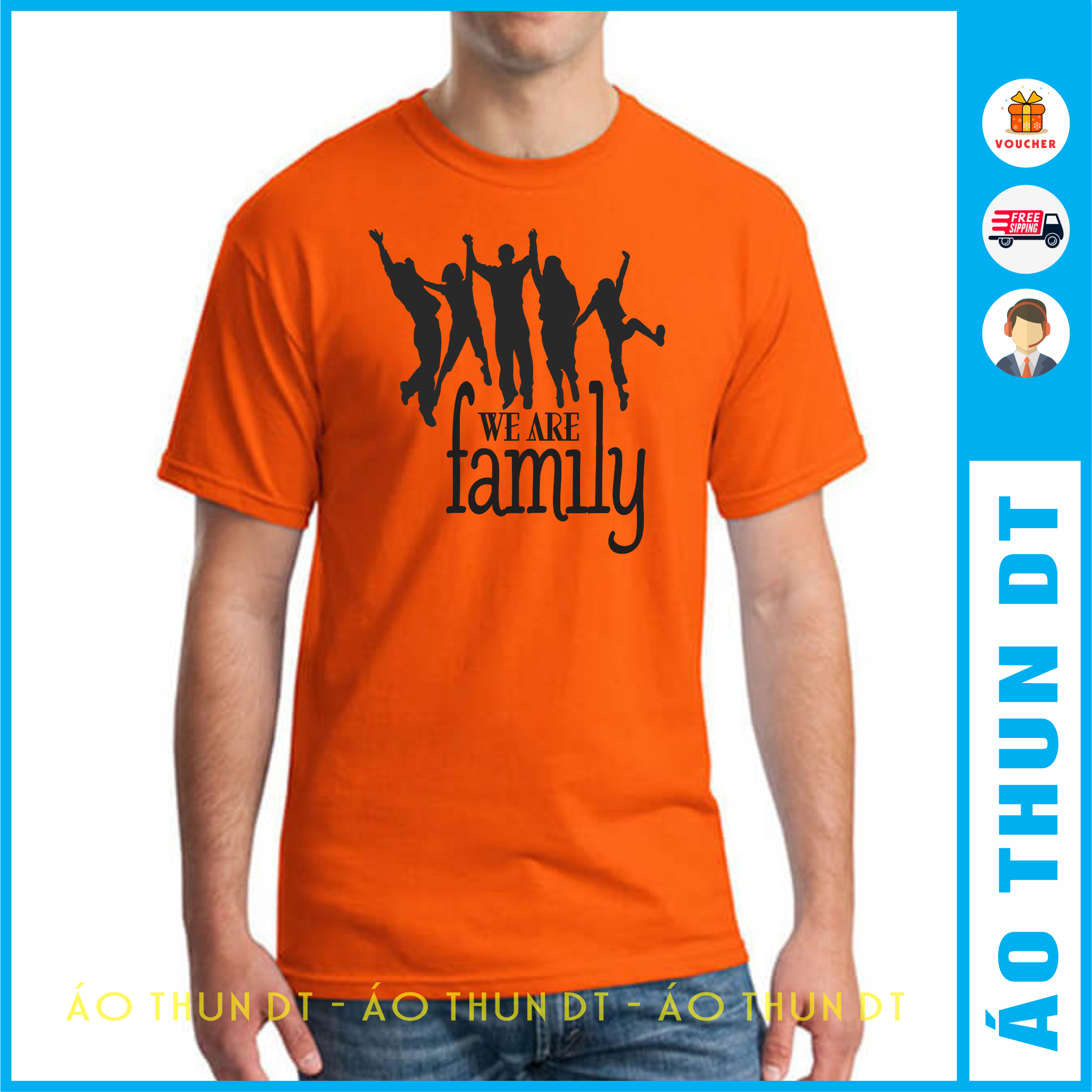 Áo thun in nhiệt, We are family, áo nhóm