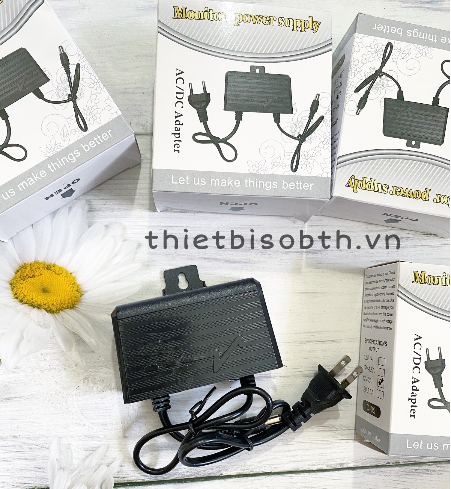Nguồn 12V-2A chống nước cho camera ngoài trời