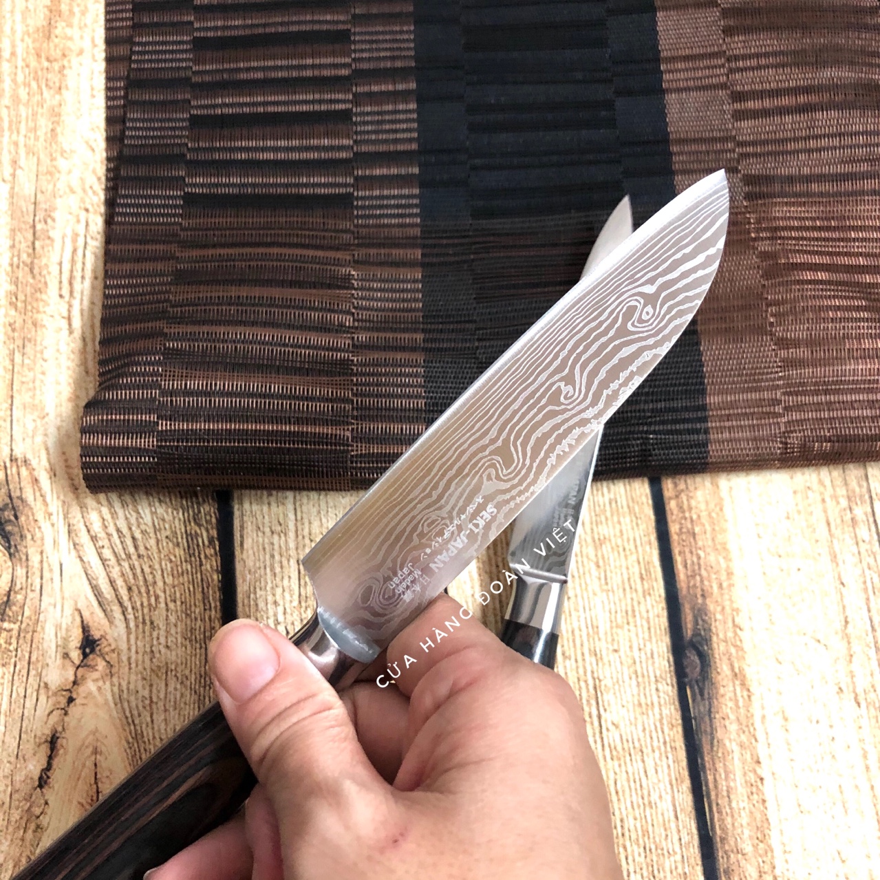 Dao Seki Vân Hoa - Dao GỌT hoa Quả, Thái Thịt Seki  24cm - Hàng Nội Địa Nhật