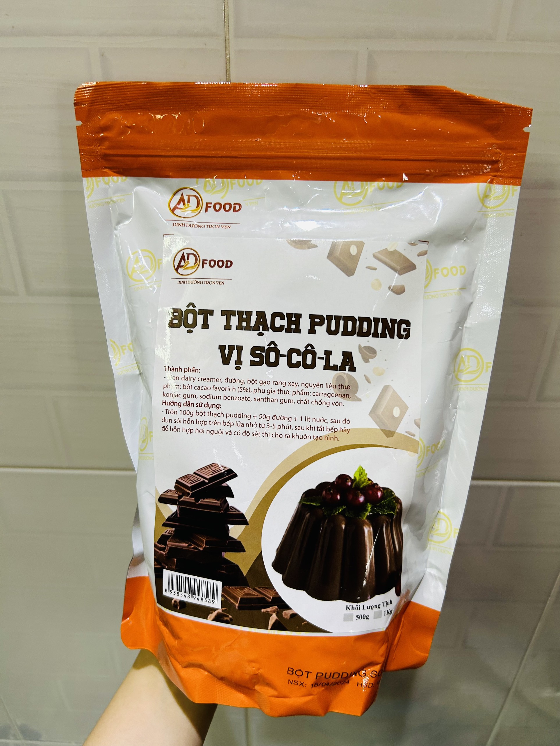 Bột Thạch Pudding Vị Sô-cô-la Thơm Ngon Gói Dùng Thử 100gr