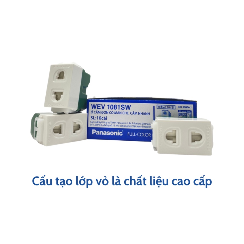 Hạt Công Tắc 1 Chiều, 2 Chiều Panasonic 16A - WIDE/FULL (WEV5001SW/WEV5002SW/WNV5001/WNV5002)