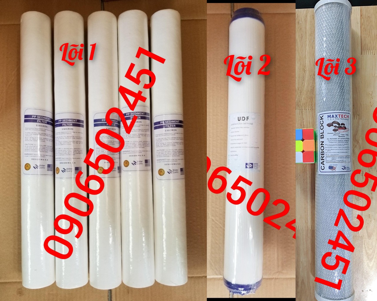 [HCM]Bộ 7 lõi lọc nước (5 lõi số 1 và 1 lõi số 2 1 lõi số 3 )  ly lọc 20 inch CHUẨN dùng cho máy ro và bộ lọc thô
