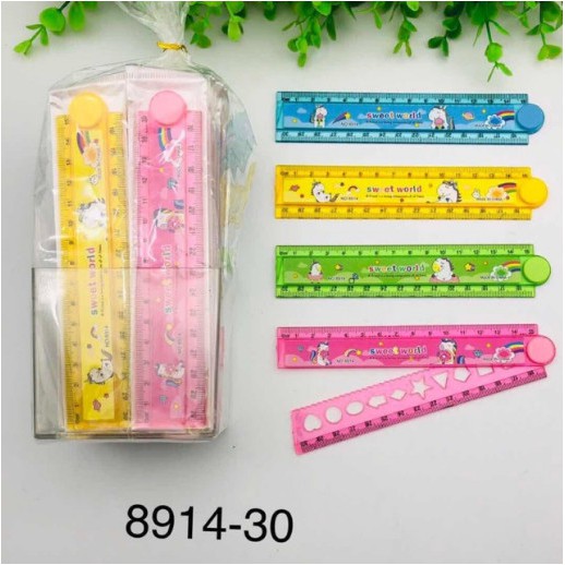 Combo 3 Thước Kẻ gấp hình Siêu nhân, Công chúa