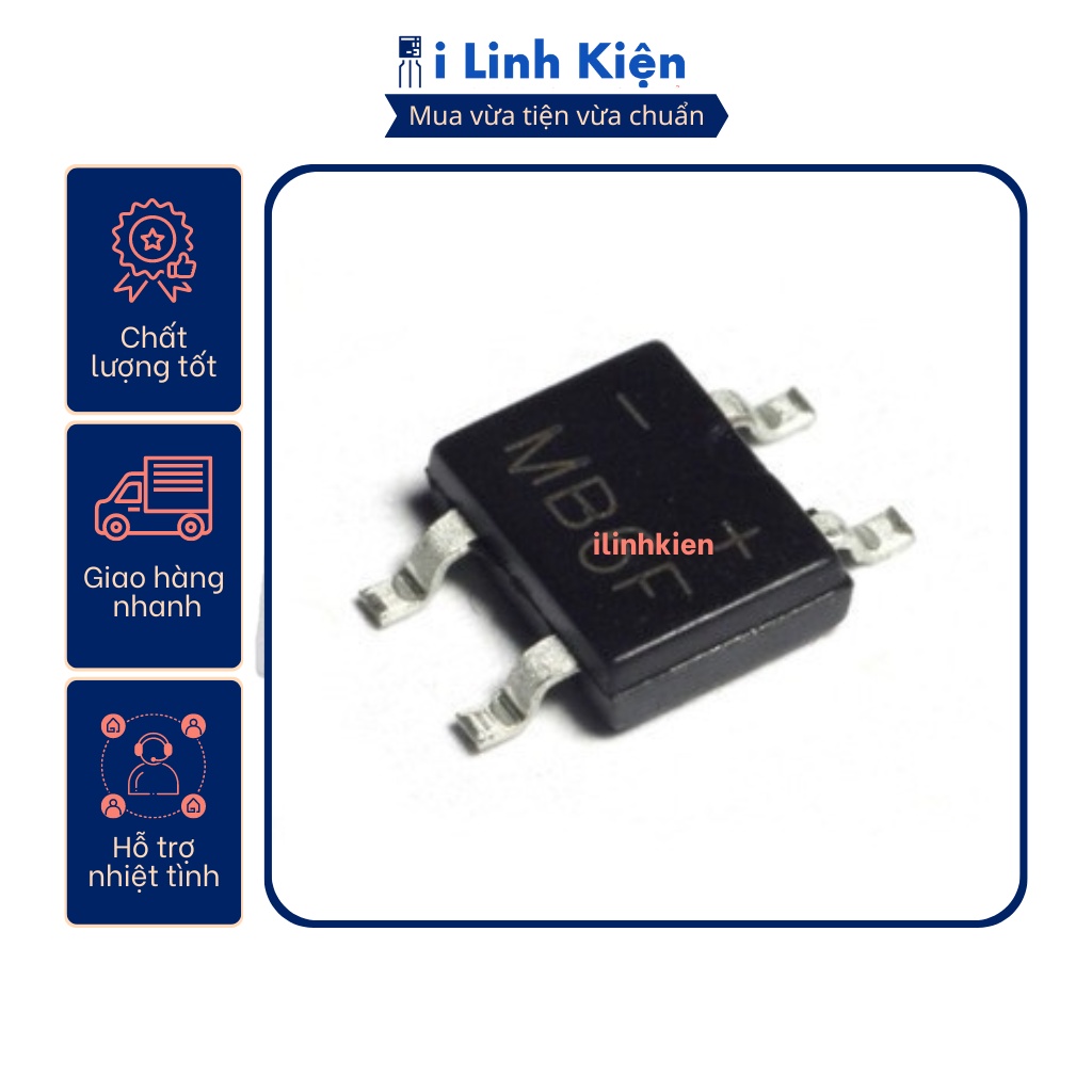 Mb6f diode cầu 0.8a 600v sop-4