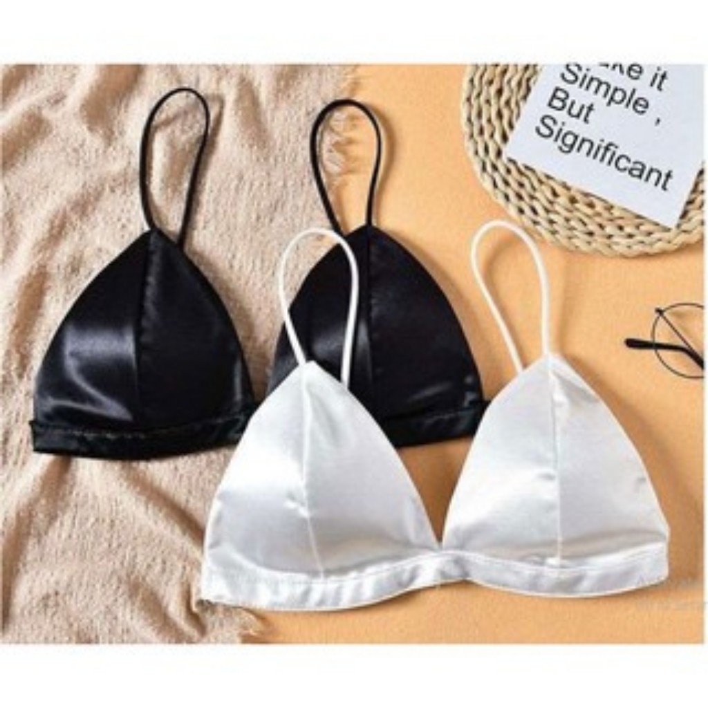 Áo Bra Satin Bóng Trơn Dây Mảnh BR21