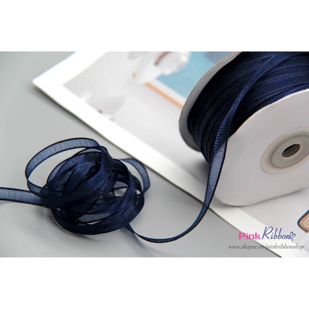 [Set 10m] Ruy băng voan nhũ cỡ 6mm
