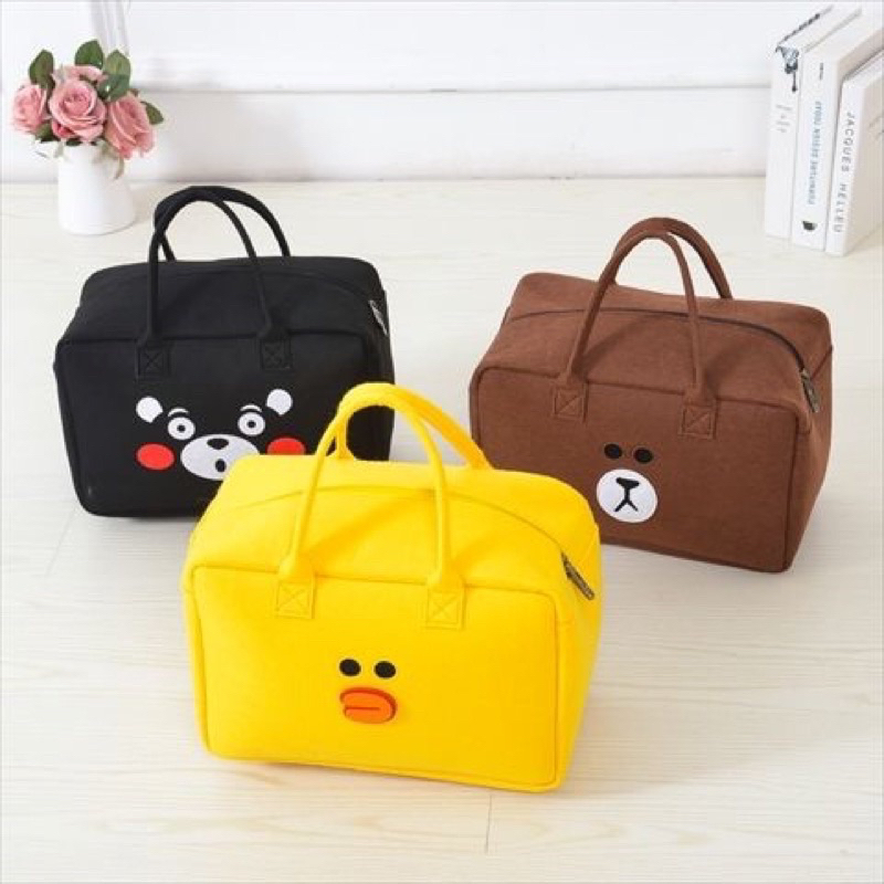 Túi Du Lịch Cỡ Lớn Chất Liệu Nỉ Dễ Thương