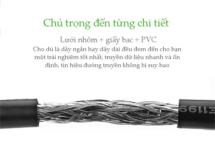 [HCM]Dây nối dài USB 2.0 (1 đầu đực 1 đầu cái) UGREEN US103