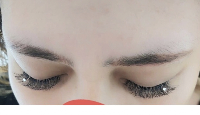 Mi Đính Đá, Mi Đá Siêu Sáng,Lông Mi Đính Đá Độ Cong C Size 12mm