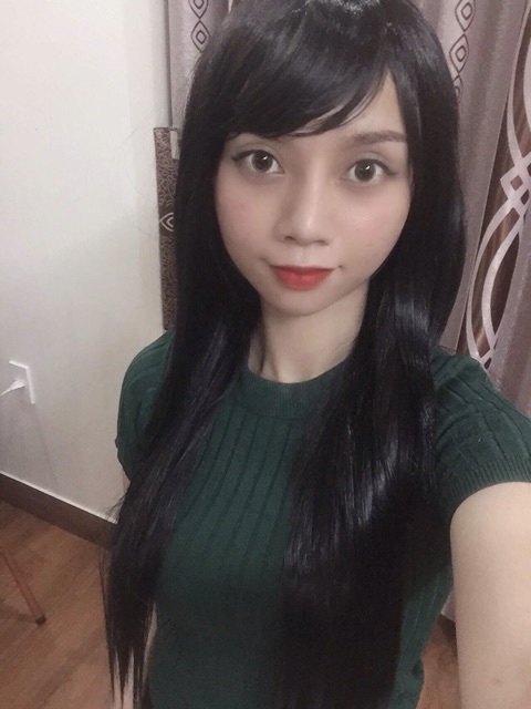 Tóc Nguyên Đầu Thẳng Dài 60-65Cm Lưới Hoa Cao Cấp