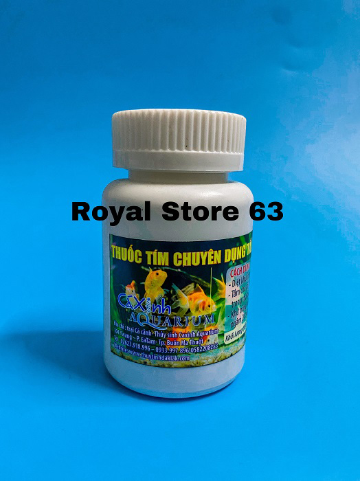 Bột Tím sát khuẩn, tắm cá cho cá cảnh Cá Xinh Aquarium hủ 100g