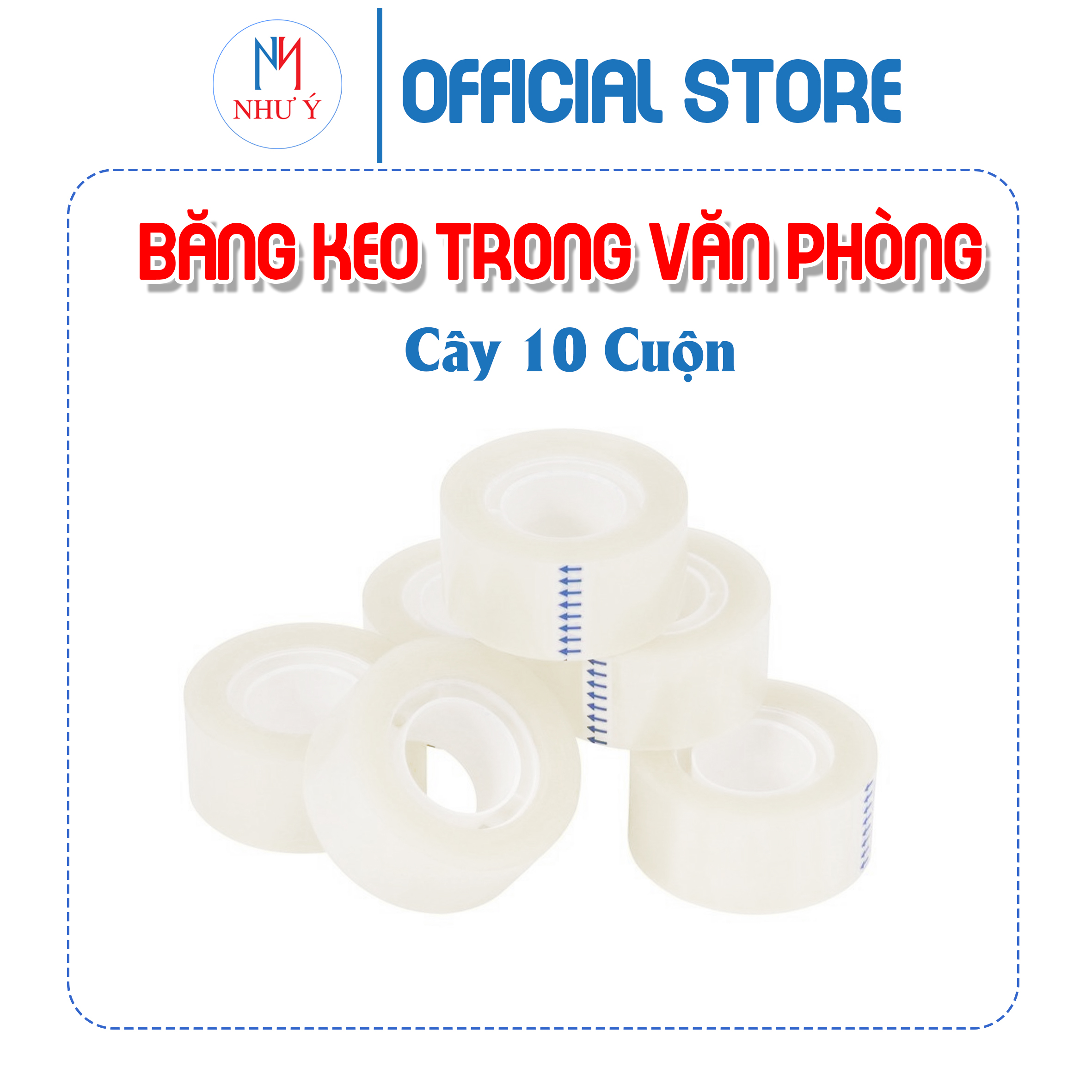 Băng keo trong nhỏ 2cm 1 cây/ 10 cuộn