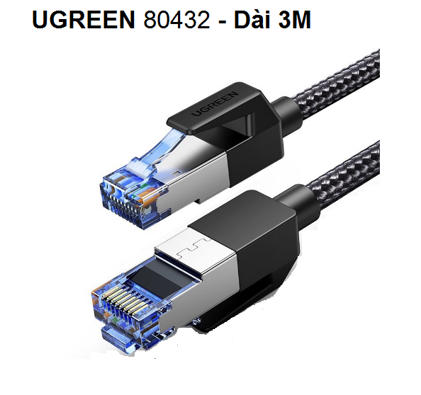 Cáp mạng cat 8 đúc sẵn 2 đầu s/ftp ugreen