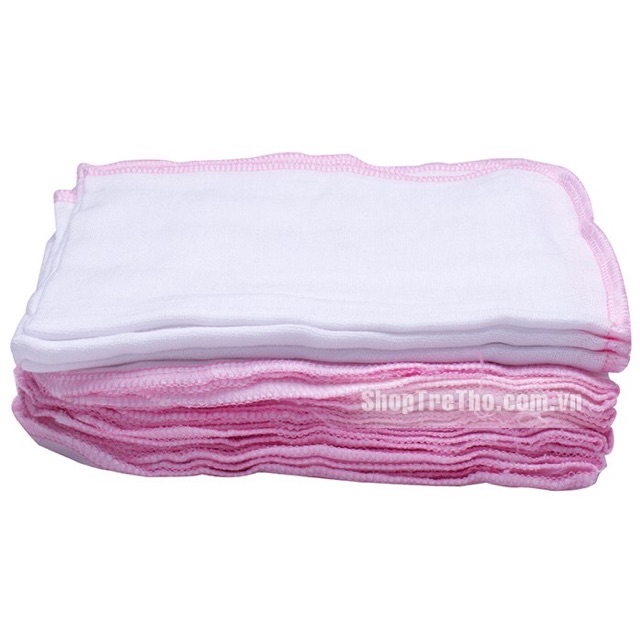 TÚI 10 KHĂN SỮA KIBA TRẮNG - (4 Lớp)