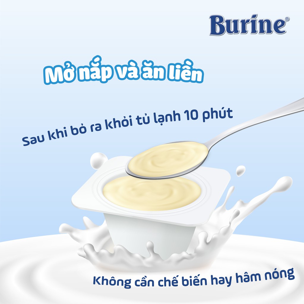 [MUA 2 TẶNG 1] Cháo Sữa Burine Đủ Vị Vani, Bích Quy, Pudding (THU VỎ GIẤY)