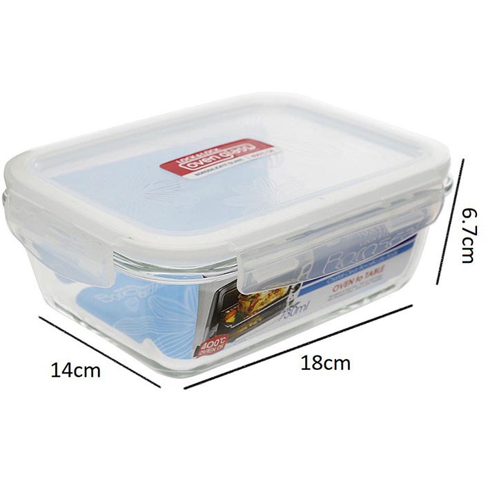 [HCM]Hộp thủy tinh lock and lock 730ml