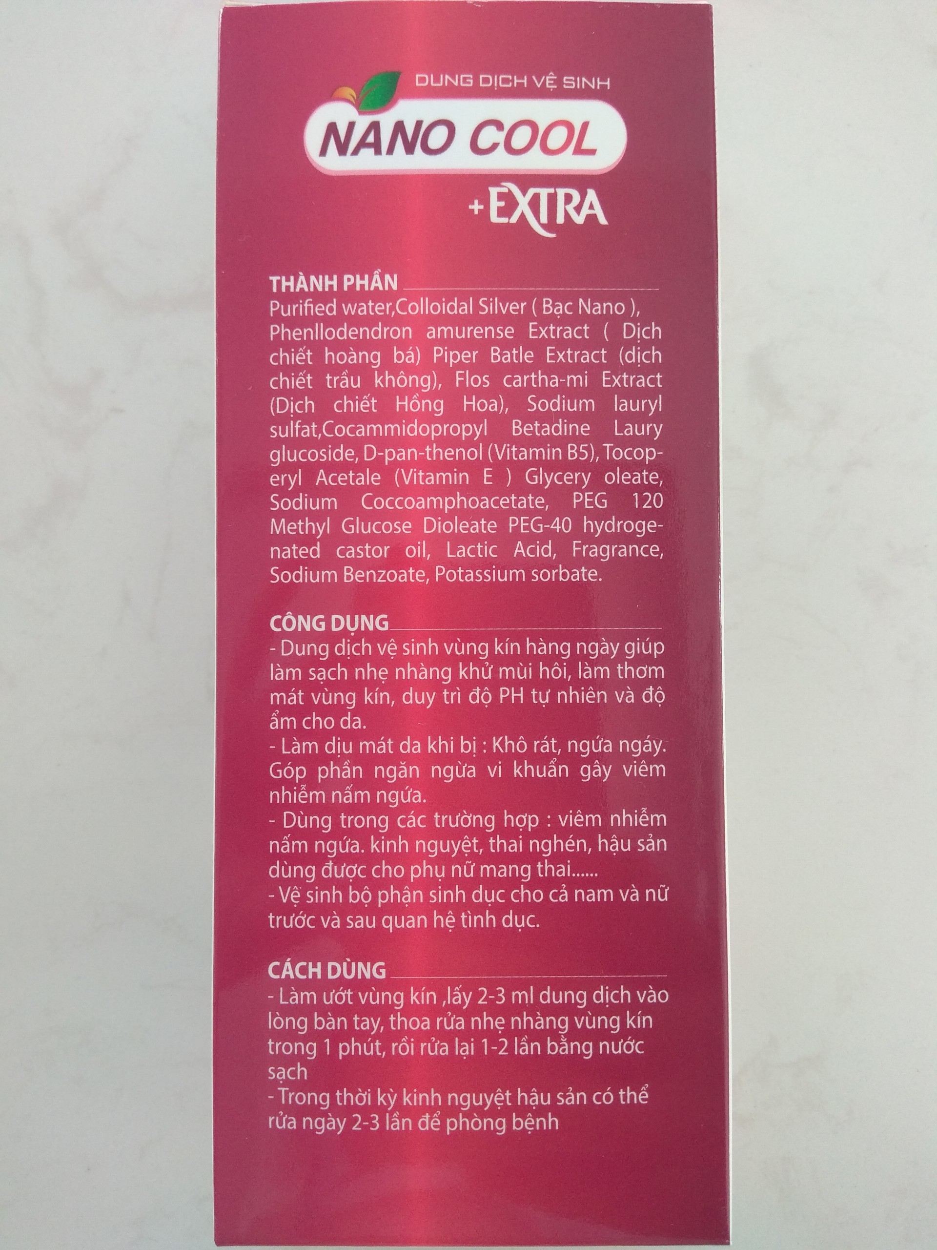 [HCM]Dung dịch vệ sinh NANO COOL EXTRA