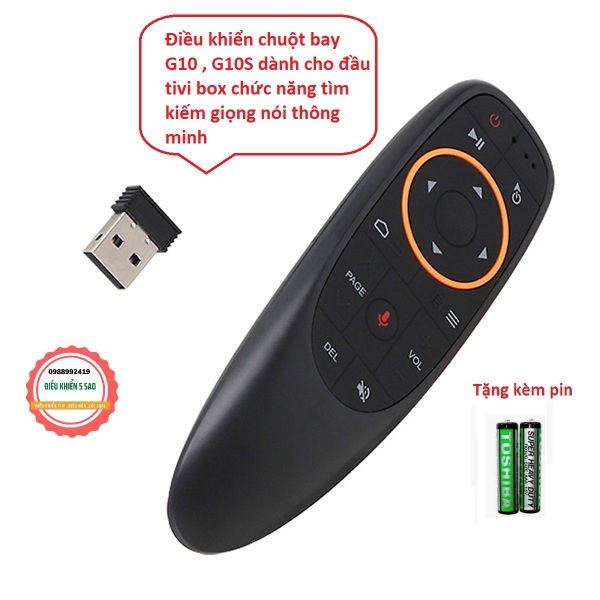 điều khiển chuột bay G10 , G10S dành cho đầu box tivi vào mạng internet  thông minh chức năng tìm kiếm  giọng nói tiện lợi dễ sử dụng - Tặng kèm pin chính hãng - Bảo hành 6 tháng