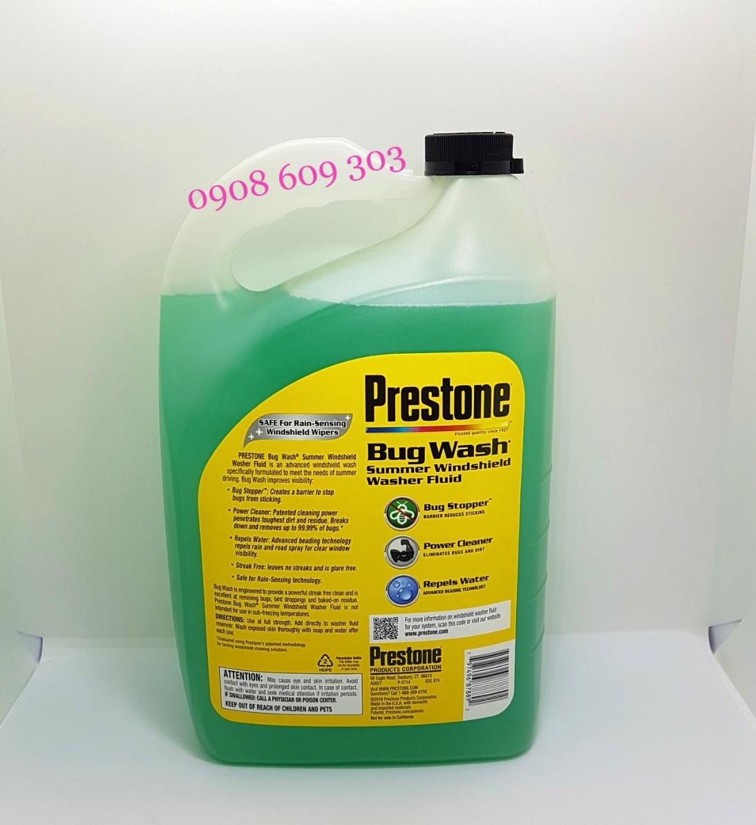 Nước Rửa Kính Ô Tô Prestone Bug Wash 3,78 lít