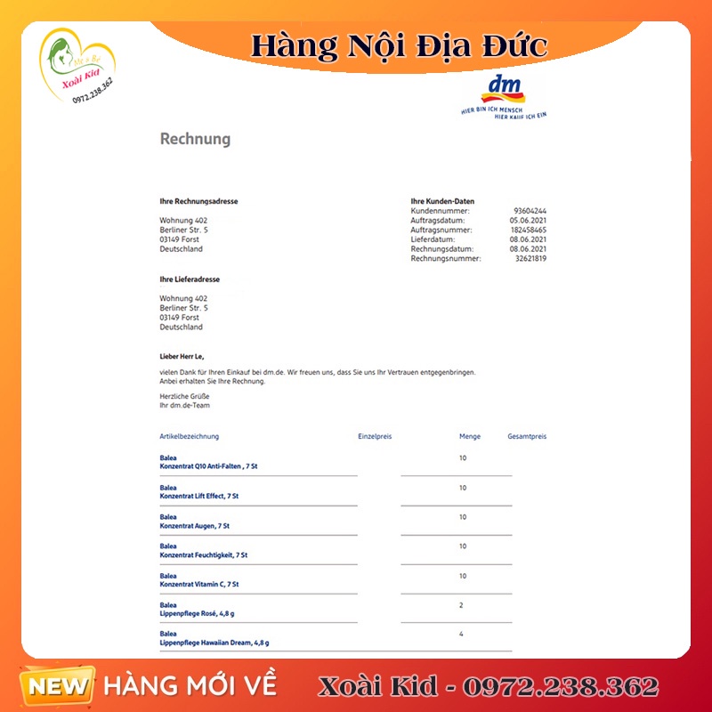 Viên nang dưỡng da Balea Đức