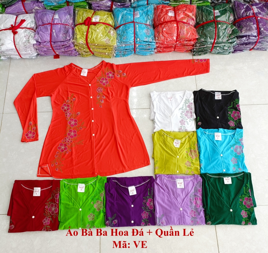 Áo Bà Ba Hoa Đá_B3 - Áo Lẻ (Không Quần)