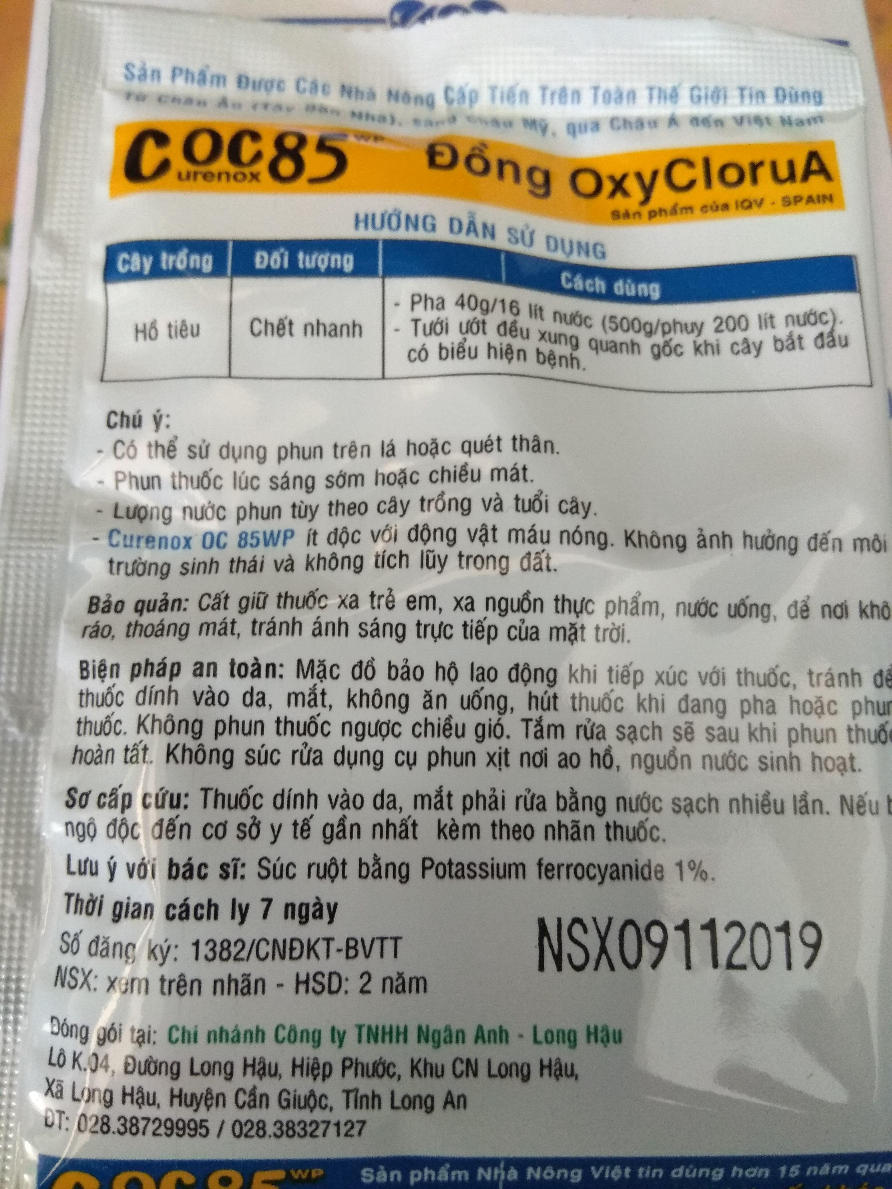 THUỐC TRỪ BỆNH CÂY TRỒNG - COC85 GÓI 20 GRAM
