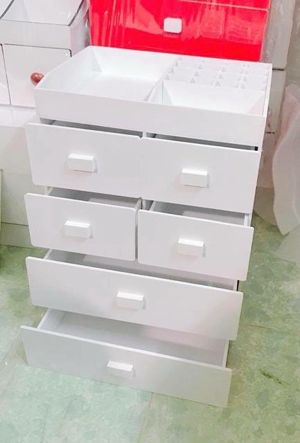 TỦ MỸ PHẨM 5 TẦNG TRẮNG