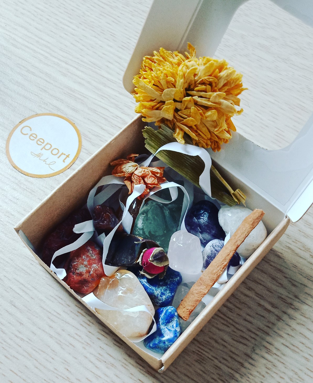 ❤ 💛 💚 💙 💜 combo set đá thạch anh chakra 7 màu mixed thảo mộc | thanh tẩy năng lượng chữa lành luân xa | crystal chakra