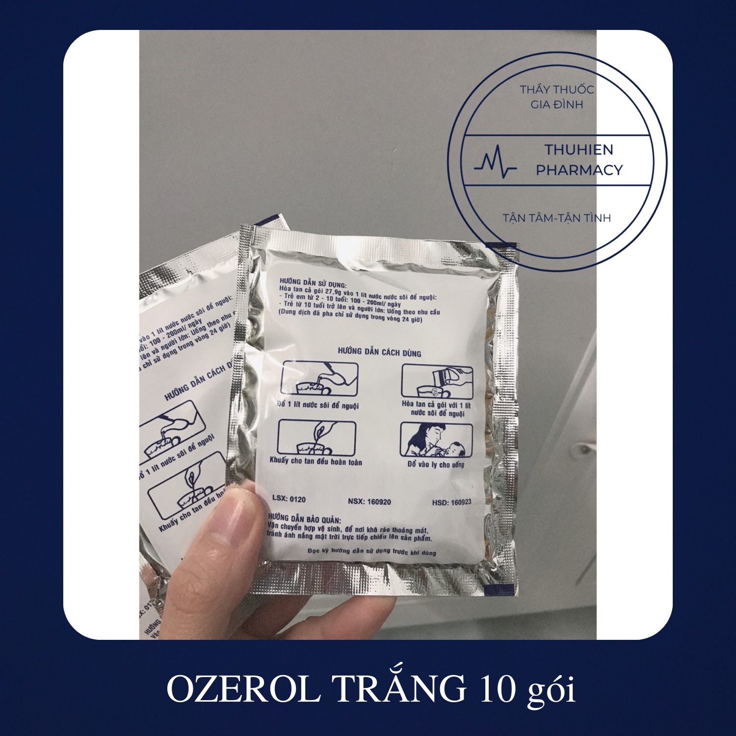 OZEROL trắng Á Châu 20,5g (Oresol trắng) - Bột bù nước và điện giải