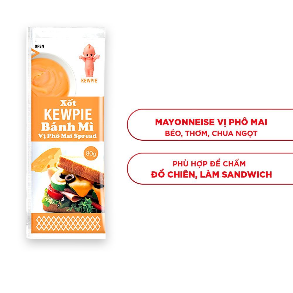 Xốt Kewpie Bánh Mì Vị Phô Mai 80g