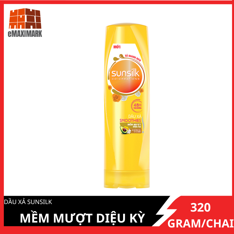 Dầu xã sunsilk mền mượt diệu kỳ chai 320g