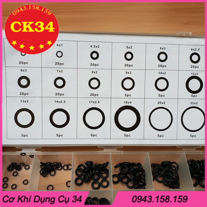 Bộ 225 gioăng cao su chất lượng cao