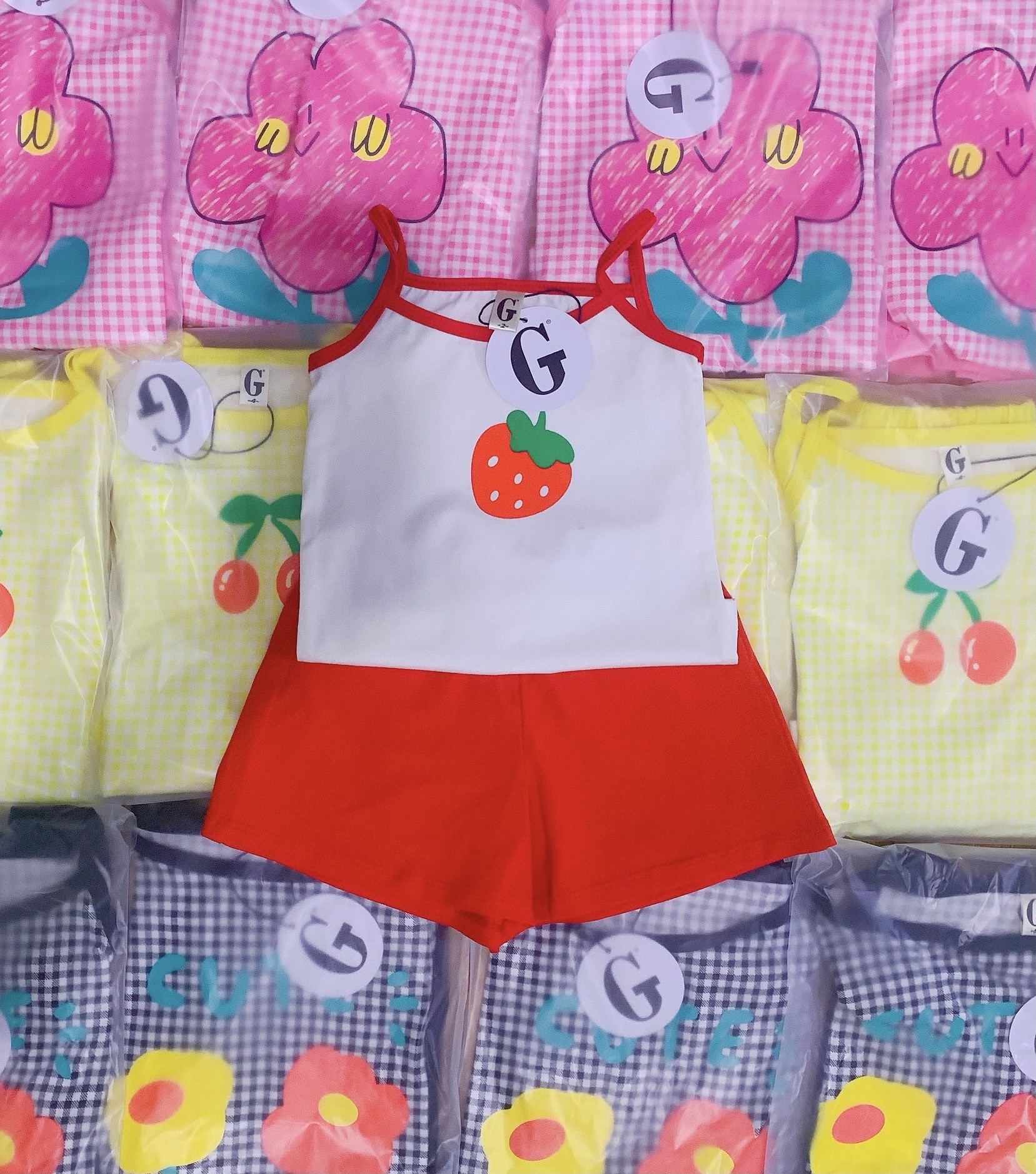 [Hoàn Tiền 6%] Lyvyshop - (Cotton SG chính phẩm) Bộ dây bé gái mùa hè siêu mát bé từ 08-24kg
