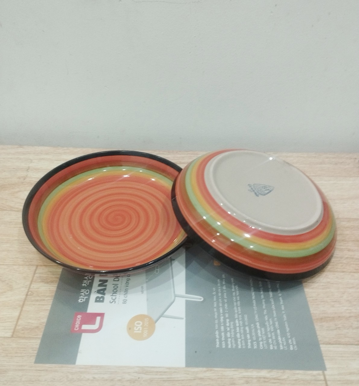 dĩa sứ cầu vòng 17.7cm