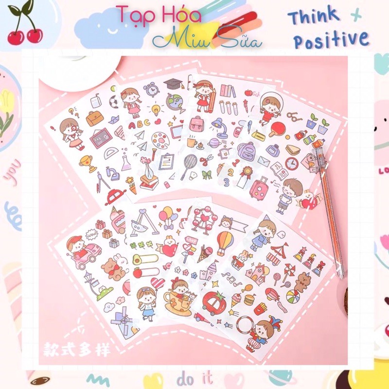 Sticker mẫu mới nhất 2021 siêu dễ thương (set 4 tờ) - MiuSua