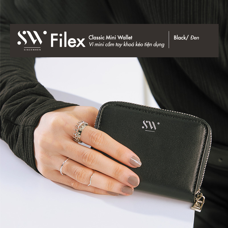 Ví ngắn Sincewhen FILEX khoá kéo (Classic Mini Wallet)