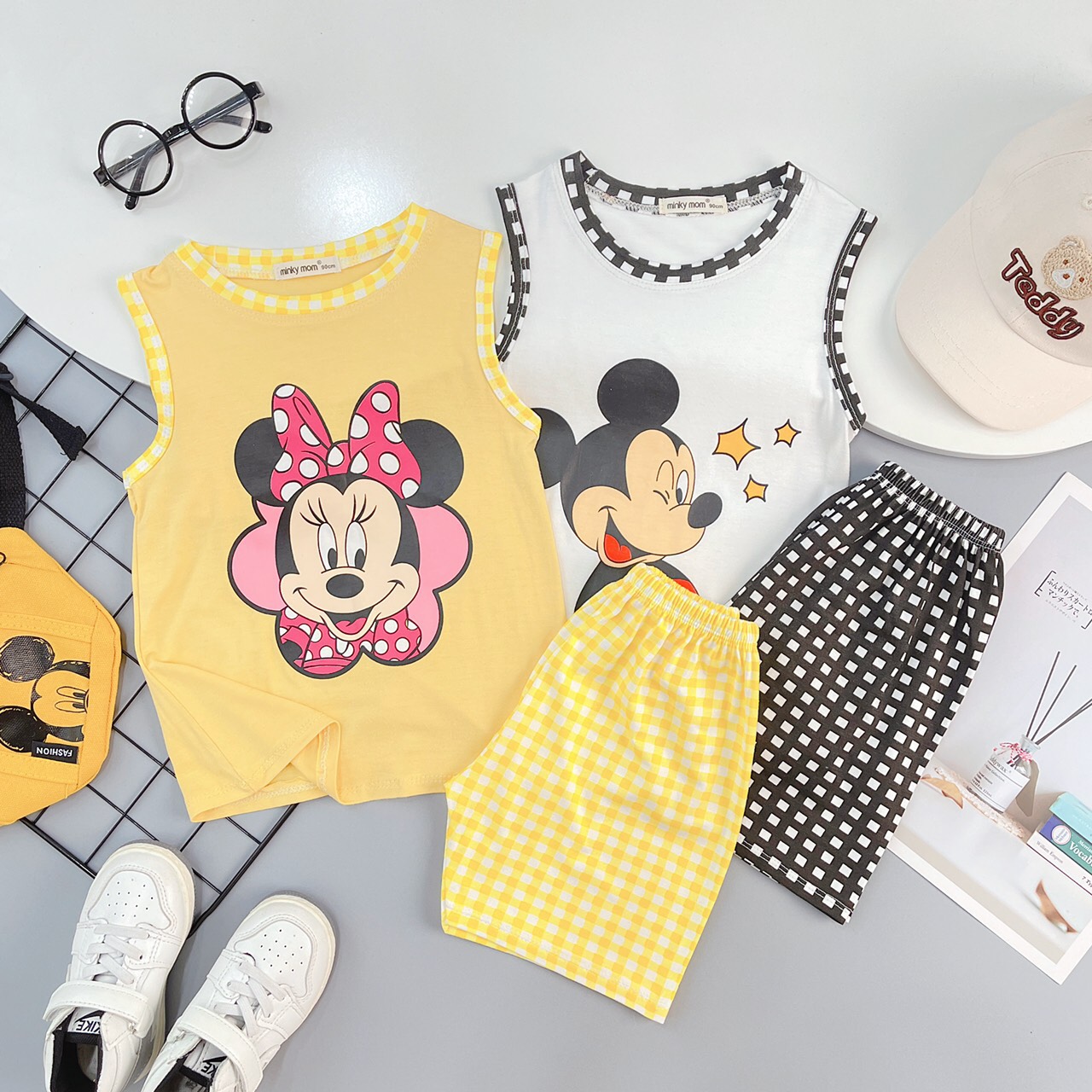 (7-18kg) Bộ ba lỗ Minky Mom cho bé trai bé gái