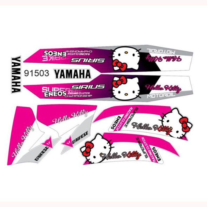 Tem Rời Dán Xe Sirius Hello kitty