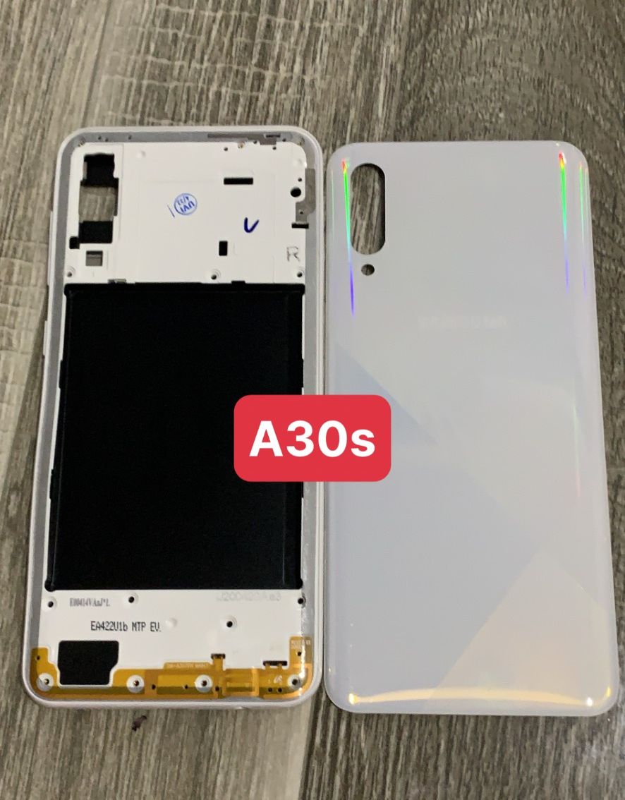 bộ vỏ samsung a30s ( gồn, lưng,sườn,benzen,kính cam,nút bấn)