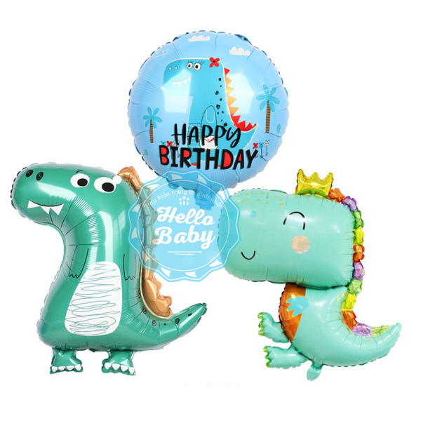Bóng trang trí sinh nhật khủng long cây dừa size đại