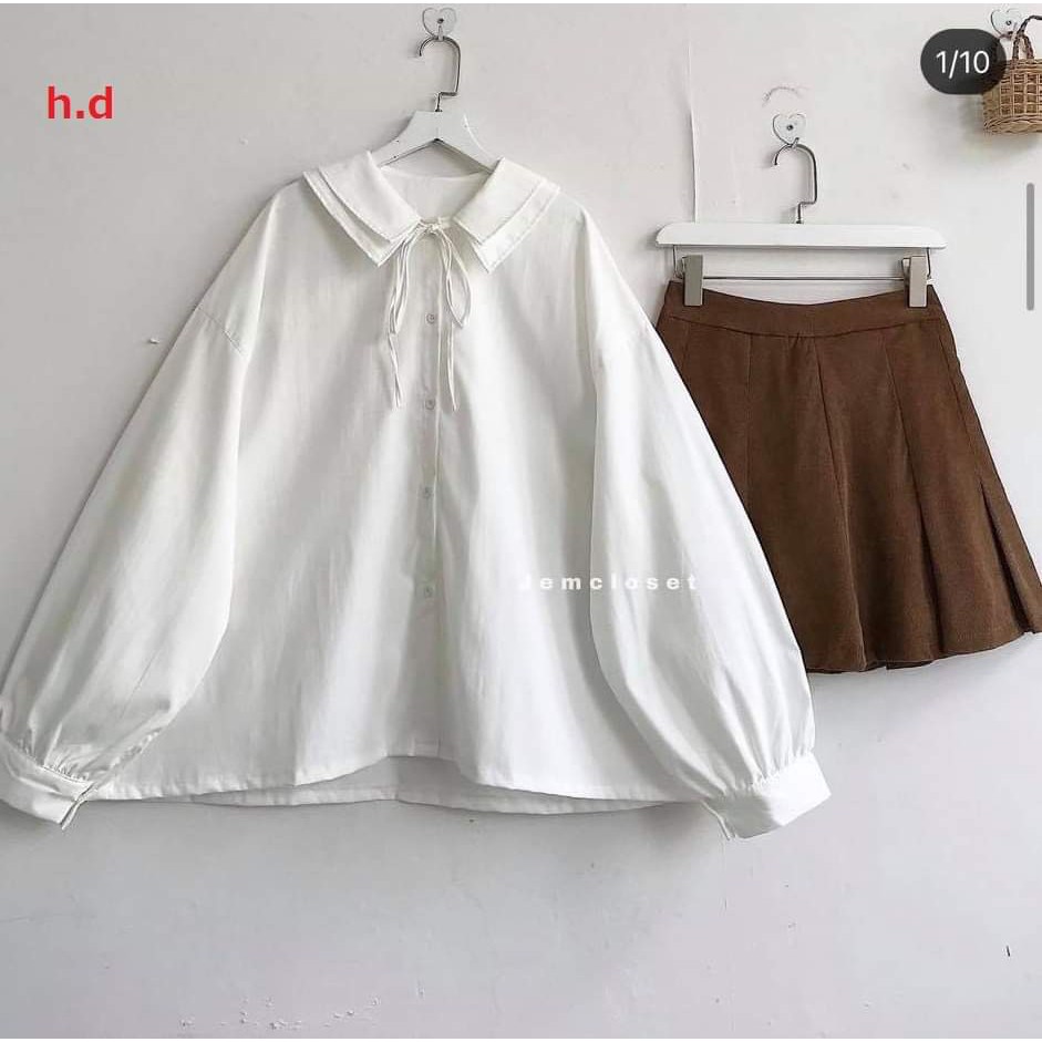 Áo sơ mi nơ cổ siêu đẹp HDA0421