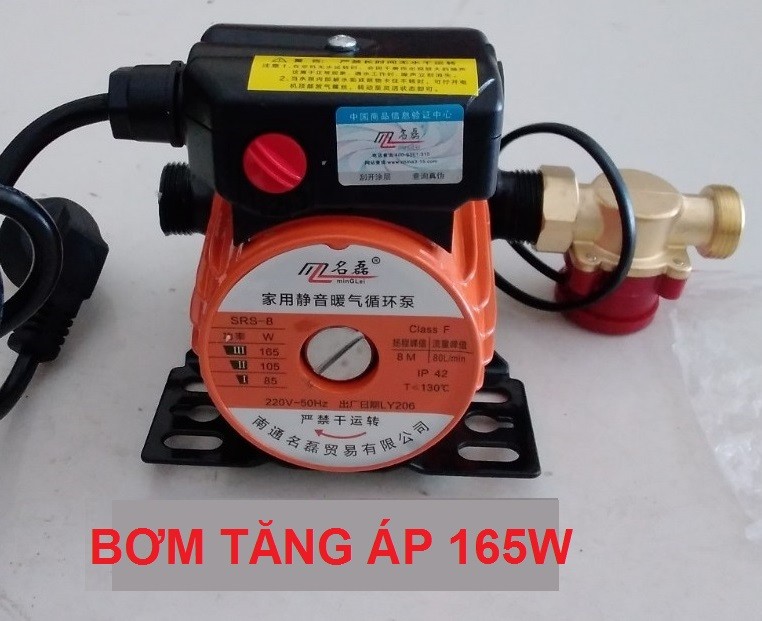 Máy bơm tăng áp kèm rơle tự ngắt 165w