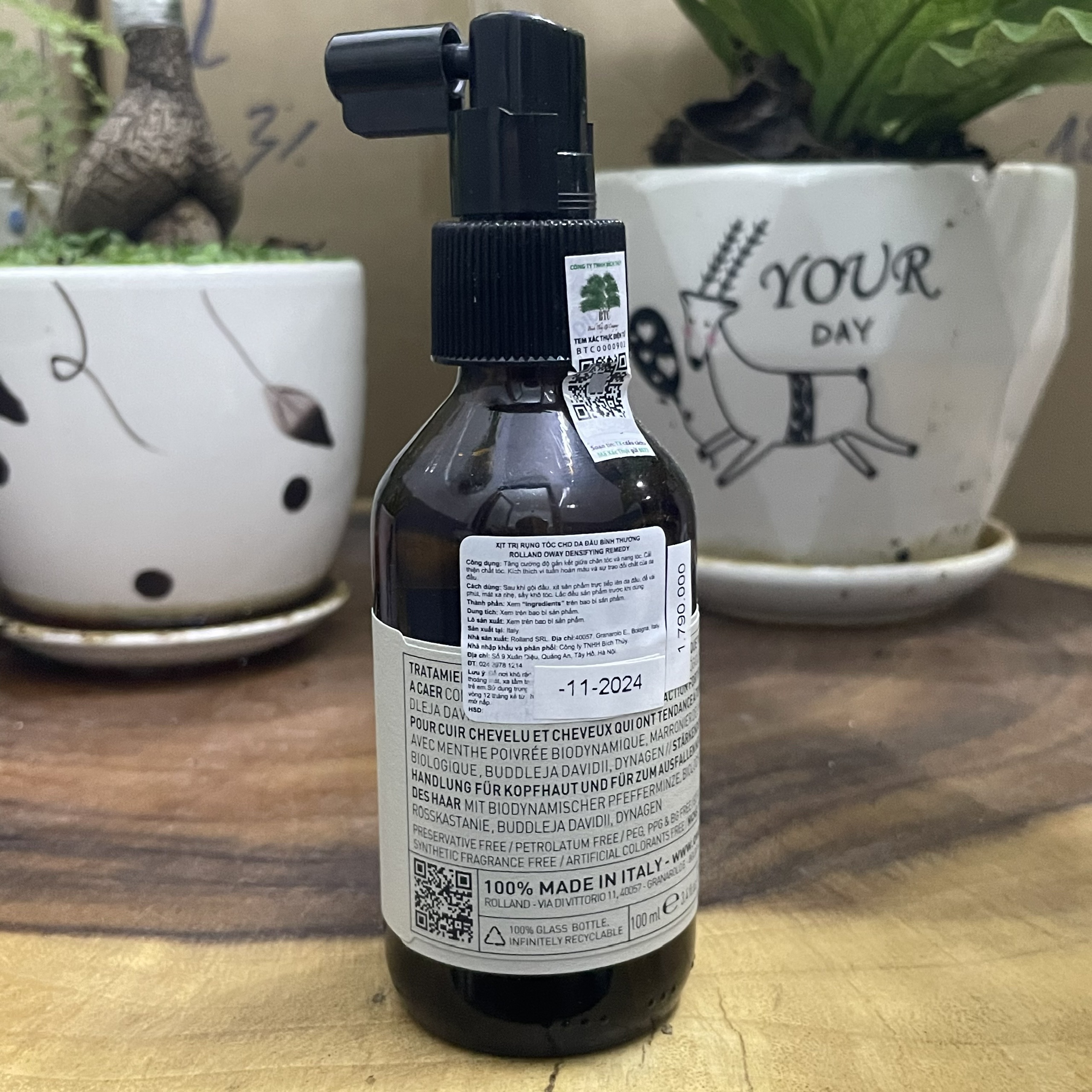 [HCM]XỊT CHỐNG RỤNG VÀ KÍCH THÍCH MỌC TÓC OWAY DENSIFYING REMEDY 100ML