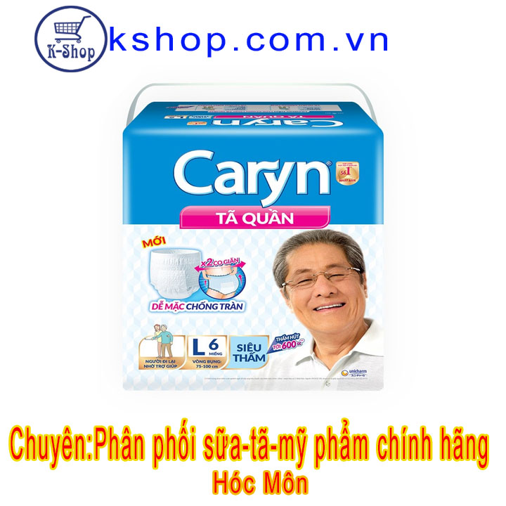 [HCM]Tã quần Caryn Siêu Thấm L6 (75-100CM)