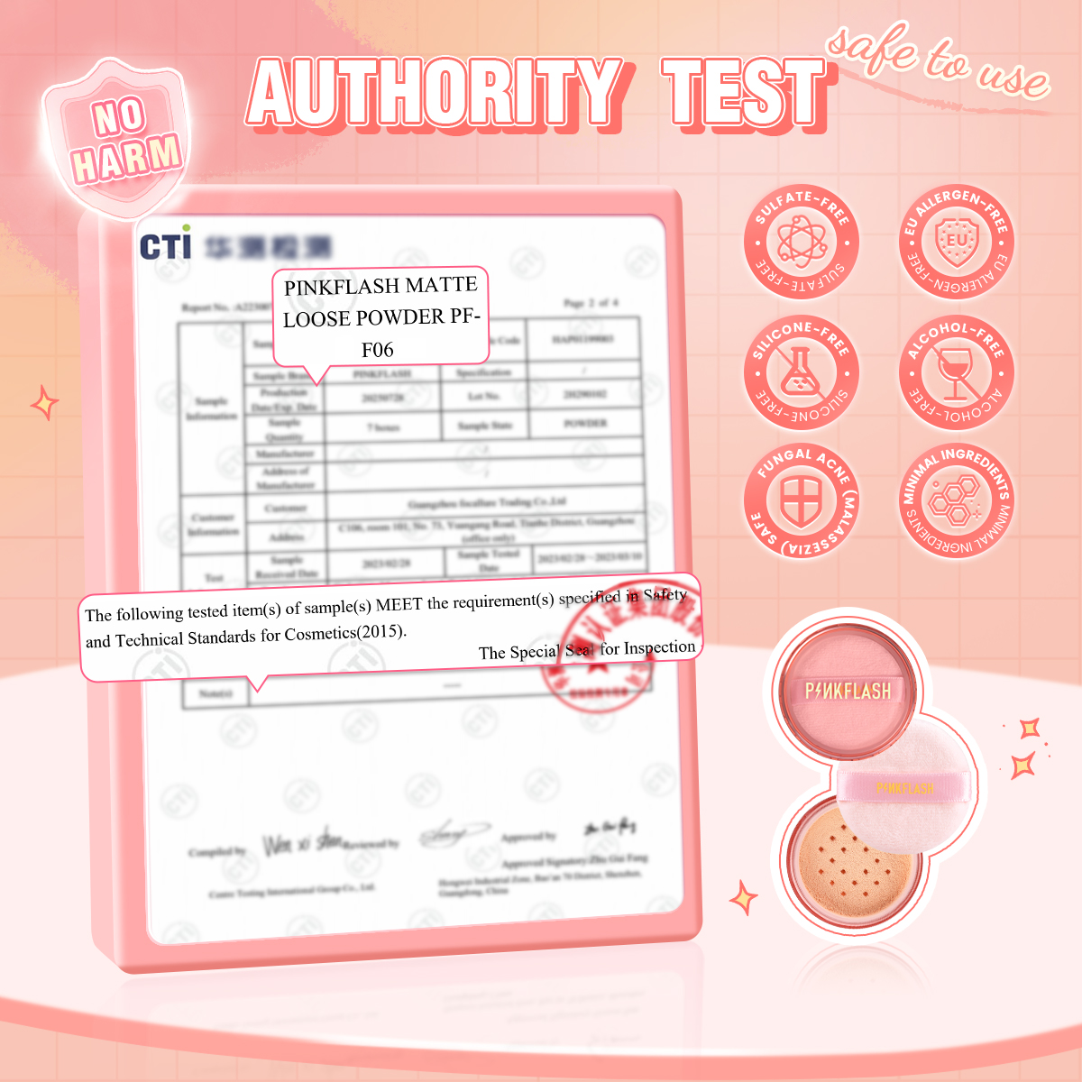FOCALLURE Phấn phủ PINKFLASH OhMySelf lâu trôi