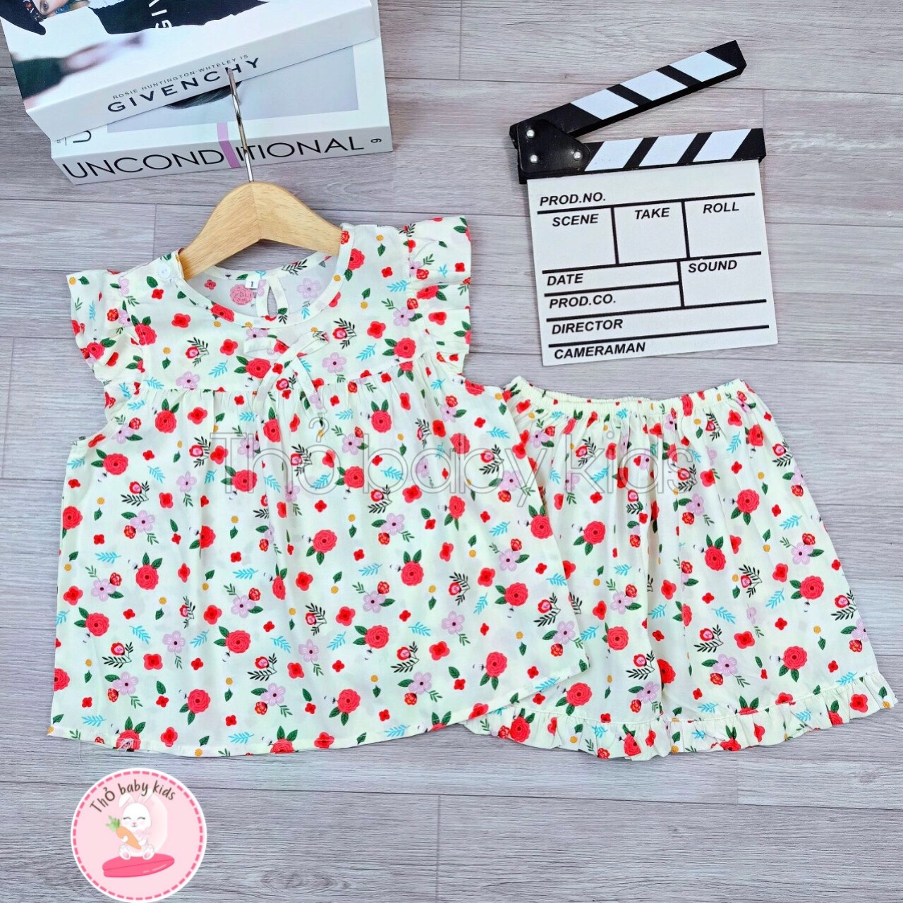 Đồ bộ tole lanh bé gái bộ lanh ngắn bé gái vải tole lanh mme62 mướt shop thỏ baby kids