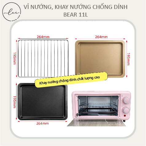VỈ NƯỚNG, KHAY NƯỚNG LÒ BEAR 11L