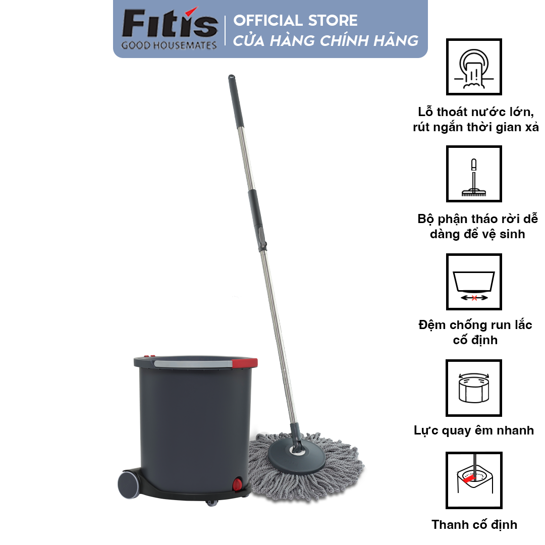 Bộ Lau nhà Fitis Dura Spin Mop Tròn