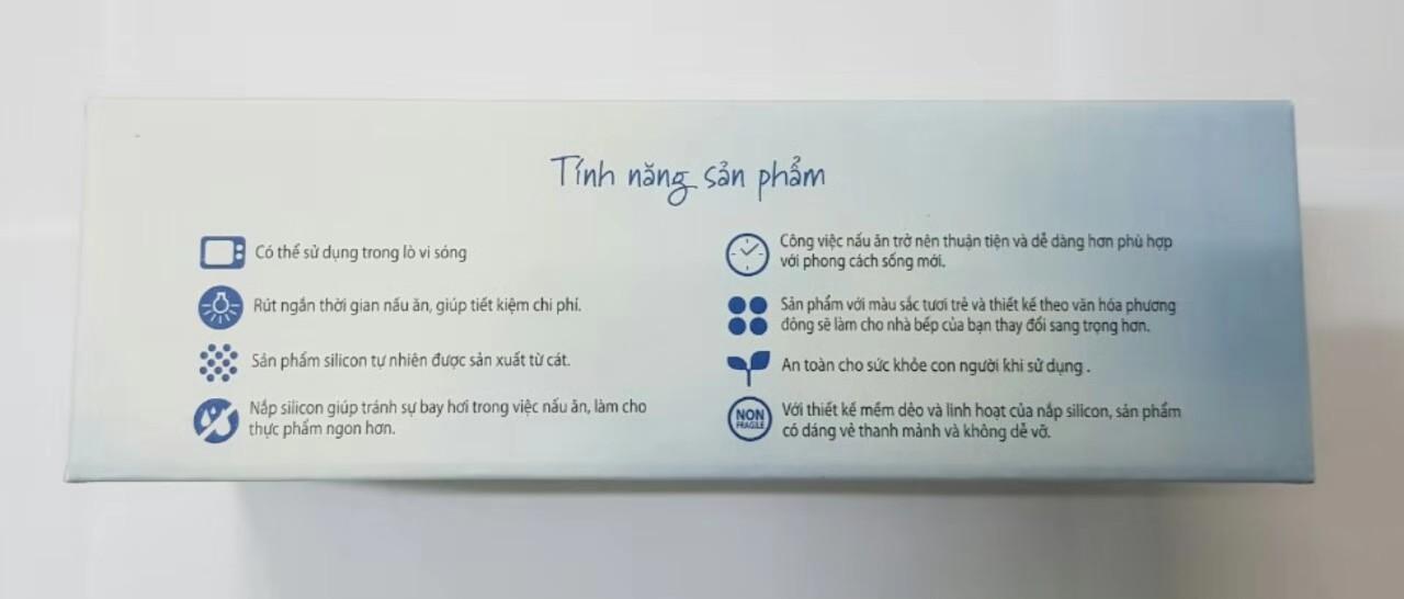 Bộ hộp gồm 2 chén sứ có nắp đậy Cao cấp ( tính năng sp xem ở hình cuối)
