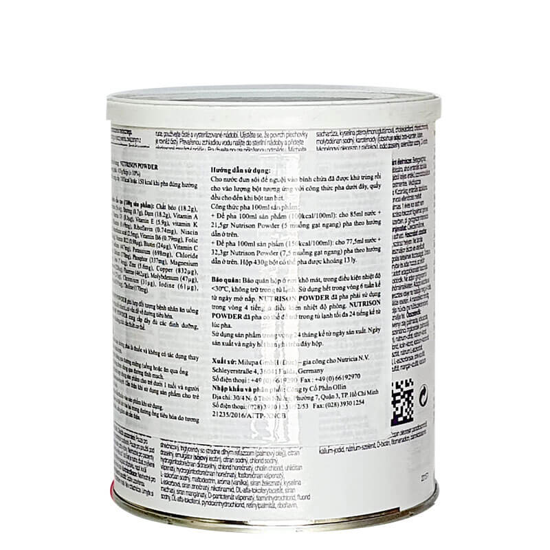 Sữa Nutrison Powder 430g (dinh dưỡng cho người ốm)